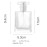 Enslz 50ml 1.69Oz Thick Square Flint Glass Refillable Perfume Bottle, Square Portable Cologne Atomizer Empty Bottle with Spray Applicator For Travel (Transparent)
