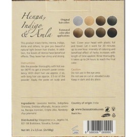 Henna, Indigo & Amla Powder - Light Brown Hair Dye - Fresh & Pure Organic - 7oz - Indian Natural Hair Care Henna, Indigo & Amla Powder - Light Brown Hair Dye - Fresh & Pure Organic - 7oz - Indian Natural Hair Care
