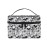 Goth Skull Makeup Bag, Gothic Skull Flowers Makeup Organizer Bags Toiletry Bag Box Travel Cosmetic Bag Make Up Train Case for Women Teen Girl Ladies