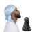 ForceWave 2 Pieces silky Durag Pack for Men Women Waves, Premium Satin Deluxe Du-rag (SkyBlue Black)