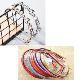 ccHuDE 15 Pcs 5mm Smooth Metal Headbands Frames Blank Tiara Base Hairband Head Bands for DIY Crafts