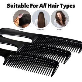 Large Wide Tooth Paddle Comb for Detangling Wet or Dry Hair 8.5-inch Round Handle Styling Combs - Pack of 3 for Men, Women and Kids - Long, Straight, Wavy, Curly and Coarse Hair Large Wide Tooth Paddle Comb for Detangling Wet or Dry Hair 8.5-inch Round Handle Styling Combs - Pack of 3 for Men, Women and Kids - Long, Straight, Wavy, Curly and Coarse Hair