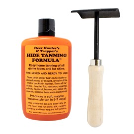 Hide Tanning Formula and Fleshing Tool Set - Kaizen8 Hide Tanning Formula and Fleshing Tool Set - Kaizen8