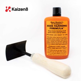 Hide Tanning Formula and Fleshing Tool Set - Kaizen8 Hide Tanning Formula and Fleshing Tool Set - Kaizen8