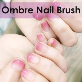 AKOAK 1 Pack Manicure Gradient Faint Pen Poke Pen Redwood Bar Oblique Pen Brush Nail Gel DIY Nail Art Tool Accessories