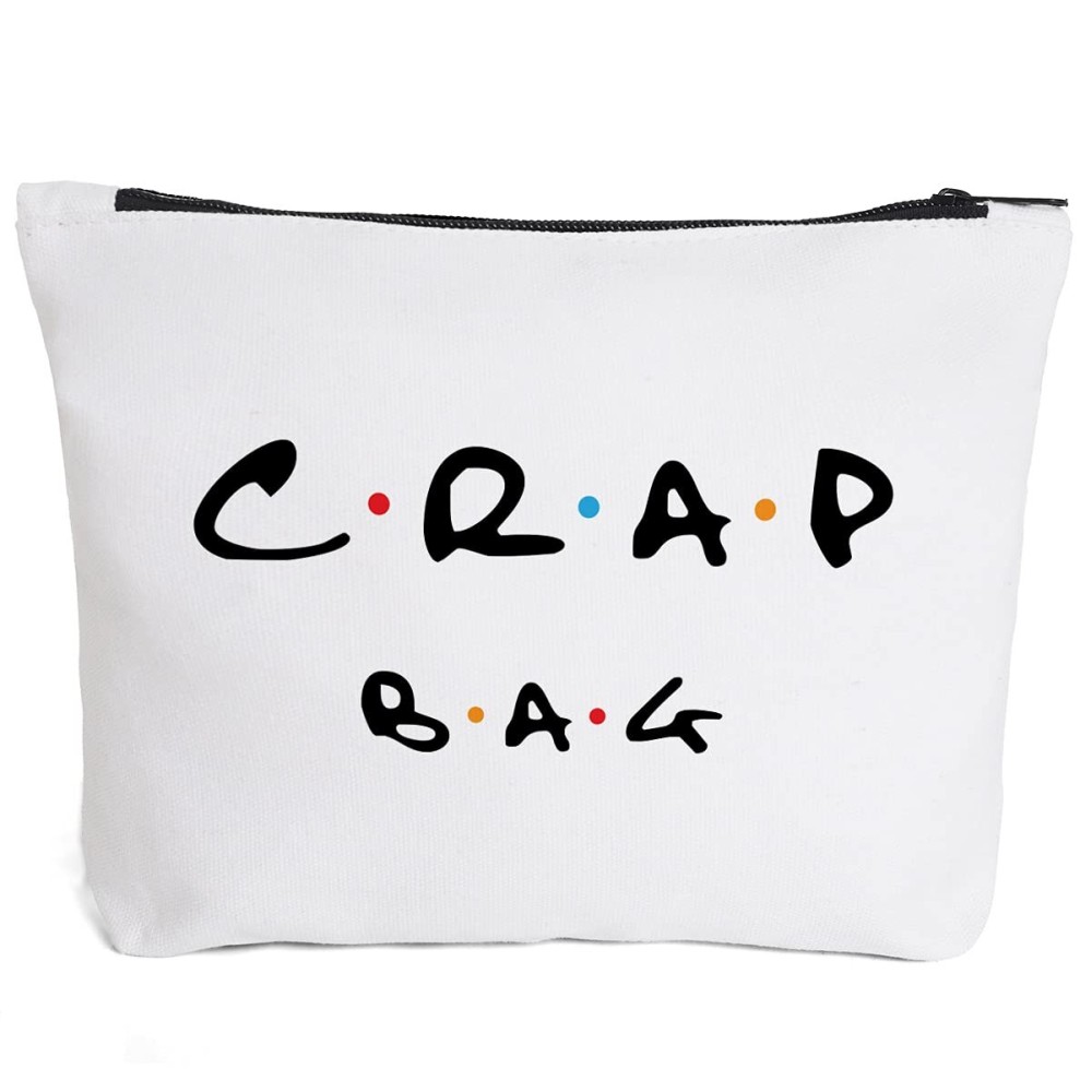 IHopes+ Funny gift Friend makeup bag, Best friend Cosmetic Bag, Friends Theme Natural Reusable Eco-Friendly Makeup Bag Gifts, for Women Men Best Friends Birthday Christmas Gift