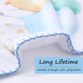 InnoBeta Baby Monthly Milestone Blanket, Flannel Plush Newborn Infant Photo Blanket, for Pictures Photography for Newborn Boys & Girls New Mom Gifts Twins Elephant (White, 39x 59)