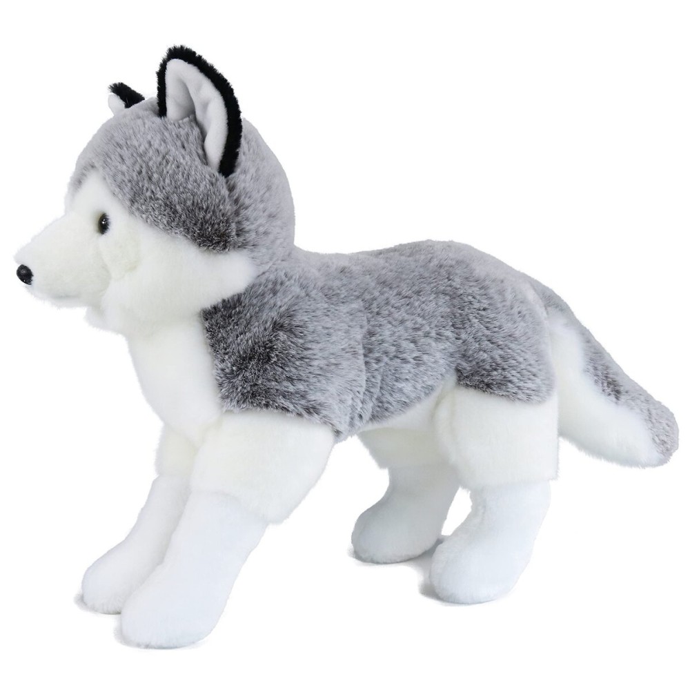 Ice King Bear Lifelike Siberian Husky Stuffed Animal - Plush Toy - 14 Inches Length - Standing