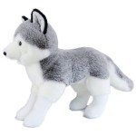 Ice King Bear Lifelike Siberian Husky Stuffed Animal - Plush Toy - 14 Inches Length - Standing