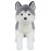 Ice King Bear Lifelike Siberian Husky Stuffed Animal - Plush Toy - 14 Inches Length - Standing