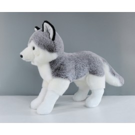 Ice King Bear Lifelike Siberian Husky Stuffed Animal - Plush Toy - 14 Inches Length - Standing