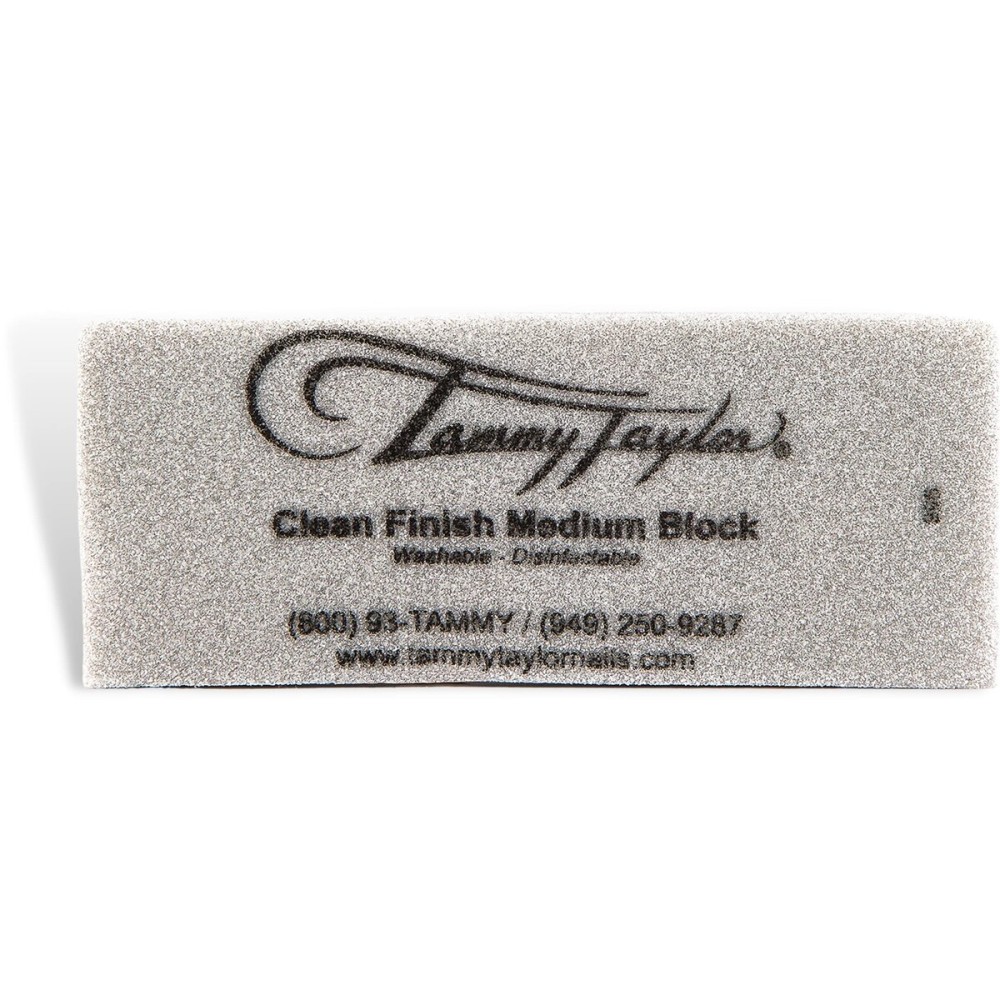 Tammy Taylor Clean Finish Medium Block | Professional Washable Cloth Buffing Material | Leaves Nail Shiny and Smooth