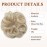Benehair Messy Bun Hair Piece Scrunchy Updo Hair Pieces for Women Fluffy Wavy Hair Bun Scrunchies Donut Hairpiece Synthetic Chignons with Elastic Rubber Band Ash Blonde mix Bleach Blonde 1pc 25g