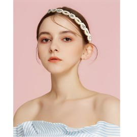 Amcami 5 Pieces Rhinestone Elastic Headbands Handmade Crystal Beaded Hairbands Vintage Jewelry Hair Accessories Party and Daily Headwear Amcami 5 Pieces Rhinestone Elastic Headbands Handmade Crystal Beaded Hairbands Vintage Jewelry Hair Accessories Party and Daily Headwear