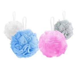 10 Pack of Bath Loofah Shower,Small Size Sponge Pouf Body Scrubber Exfoliator Scrubber Ball,Mesh Bath and Shower Sponge for Kids Women Men Body Wash Bathroom