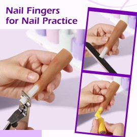 Silicone Nail Training Finger, Nail Practice Fingers for Acrylic Nails, Yokilly Flexible Nail Art Training Manicure Fingers to Practice, 1 Piece Silicone Nail Training Finger for Acrylic Nails Art DIY Silicone Nail Training Finger, Nail Practice Fingers for Acrylic Nails, Yokilly Flexible Nail Art Training Manicure Fingers to Practice, 1 Piece Silicone Nail Training Finger for Acrylic Nails Art DIY