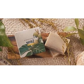 Kingfisher\'s Noni Soap, 100% Natural Soap for Sensitive Skin, Handmade with Noni Oil, Extract & Leaf Powder for Gentle Cleansing and Moisturizing, 95g (2 Pack for Sensitive & Dry Skin Type)