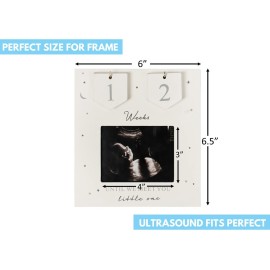 Sonogram Picture Frame | Countdown Weeks | Keepsake Baby Ultrasound Frame | Great Gift for Expecting Parents | Nursery Dcor | Best Baby Announcement | Love at First Sight (6.5 x 6 Inches)