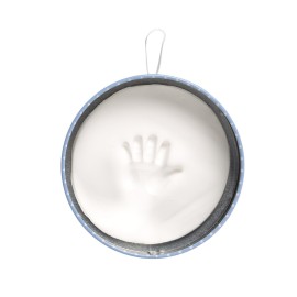 Reece Studio Baby Everyday Blue Clay Tin Kit, Newborn Handprint Or Footprint Makers, Baby Boy Handprint Impression Keepsake, Blue Clay