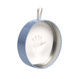 Reece Studio Baby Everyday Blue Clay Tin Kit, Newborn Handprint Or Footprint Makers, Baby Boy Handprint Impression Keepsake, Blue Clay