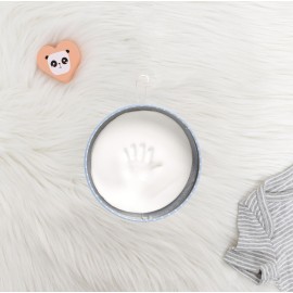 Reece Studio Baby Everyday Blue Clay Tin Kit, Newborn Handprint Or Footprint Makers, Baby Boy Handprint Impression Keepsake, Blue Clay