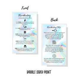 Boutique Marketing LLC Microblading Aftercare Instruction Cards | 50 Pack | Size 3.5 x 2 inches | Disposable FAQ Snatched Brows PMU | Holographic Look Design,rainbow, silver, holographic, black Boutique Marketing LLC Microblading Aftercare Instruction Cards | 50 Pack | Size 3.5 x 2 inches | Disposable FAQ Snatched Brows PMU | Holographic Look Design,rainbow, silver, holographic, black