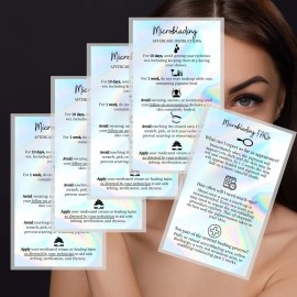 Boutique Marketing LLC Microblading Aftercare Instruction Cards | 50 Pack | Size 3.5 x 2 inches | Disposable FAQ Snatched Brows PMU | Holographic Look Design,rainbow, silver, holographic, black Boutique Marketing LLC Microblading Aftercare Instruction Cards | 50 Pack | Size 3.5 x 2 inches | Disposable FAQ Snatched Brows PMU | Holographic Look Design,rainbow, silver, holographic, black