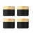 4 Pack 30 Gram Black Frosted Glass Cream Jar,Empty Sample Makeup Cosmetics Container Jar Pot With Seal Inner Liner for Face Cream,Lotion,Eye Shadow-FREE 4 Plastic Pick Stick