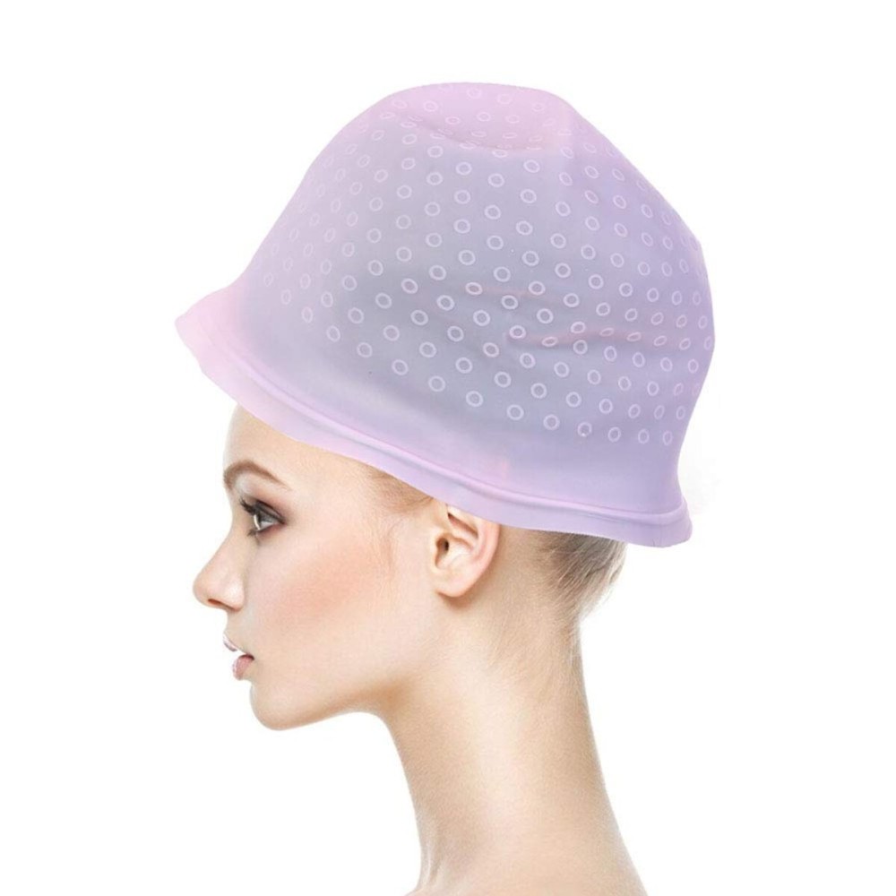 Hair Salon Silicone Gel , Professional Reusable Hair Coloring Highlighting Capwith Hook Frosting Coloring Professional Salon Silicone Hairdressing Tools()