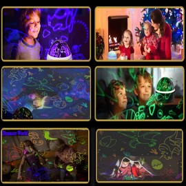 MINGKIDS Kids Night Lights for Bedroom,Project Dinosaurs and Vehicles on Wall or Ceiling,Room Lights for Baby Toddler,2 to 9 Year Old Gifts for Boys Girls