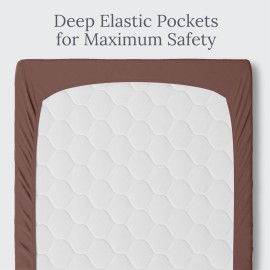 Natemia 100% Organic Cotton Crib Sheets for Boys and Girls - Made in Turkey, Silky Soft and Hypoallergenic, Baby Crib Sheets Neutral, Toddler Bed Sheet, 28\' X 52\', Baby Registry Search