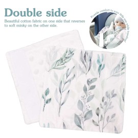 DILIMI Baby Car Seat Neck Cover, 2Pcs Car Seat Belt Cover Pad, Shoulder Strap Protectors, Seat Belt Covers Cushion for Boy Girl (Leaf)