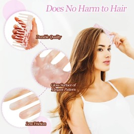 Geiserailie 3 Pcs Large Hair Detangling Comb Tortoise Wide Tooth Anti Static Pocket No Handle Detangler Comb for Long Short Thick Curly Straight Wet Dry Hair