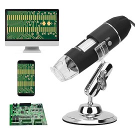 Usb Digital Microscope, 600X Magnification Endoscope Mini Camera With 8 Leds And Microscope Metal Stand,Compatible With Android,Window 7 8 10 , For Kids, Students, Adults
