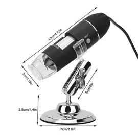 Usb Digital Microscope, 600X Magnification Endoscope Mini Camera With 8 Leds And Microscope Metal Stand,Compatible With Android,Window 7 8 10 , For Kids, Students, Adults