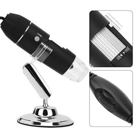 Usb Digital Microscope, 600X Magnification Endoscope Mini Camera With 8 Leds And Microscope Metal Stand,Compatible With Android,Window 7 8 10 , For Kids, Students, Adults
