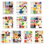 Funny Make a Face and Dress Up Stickers for Girls Boys,40pcs Make Your Own Mix and Match Sticker Sheets Art Craft Kit Toys,Including 2000+Repositionable Little Stickers
