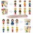 Funny Make a Face and Dress Up Stickers for Girls Boys,40pcs Make Your Own Mix and Match Sticker Sheets Art Craft Kit Toys,Including 2000+Repositionable Little Stickers