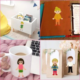 Funny Make a Face and Dress Up Stickers for Girls Boys,40pcs Make Your Own Mix and Match Sticker Sheets Art Craft Kit Toys,Including 2000+Repositionable Little Stickers