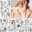 GLARYYEARS 150+ Pattern Black Tiny Temporary Tattoo, Hands Face Halloween Tattoo Sticker for Men Women, Flower Space Moon Snake Designs Body Art on Arm Neck Shoulder Clavicle Waterproof