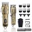Hair Clippers and Trimmers Set, Suttik Barber Clippers Professional Set, Beard Trimmer for Men, Cordless Ornate Clippers for Men with T-Blade Close Cutting Trimmer, LED Display
