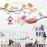 Robin Bird and Tree Branch Wall Stickers, Colorful Cute Cartoon Lovely Birds Singing On The Branch with Flowers Wall Decal, DILIBRA Removable DIY Mural Decorations for Living Room Bedroom Baby Room