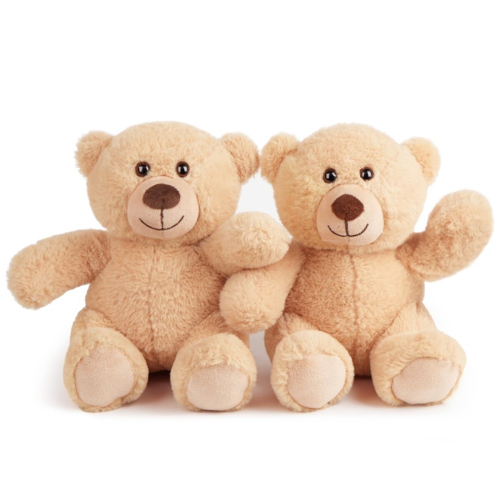 BenBen Teddy Bear Stuffed Animals, 8 inch Teddy Bear Bulk, 2 Pack Baby Bear Plush Toy for Baby Shower Easter Decoration, Gift for Boys Girls, Girlfriend, Birthday, Anniversary