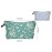 Borsun 2 Pcs Cosmetic Bag for Women Small Make Up Bag Waterproof Travel Toiletries Pouch with Zipper for Organizing Small Items, Gift Bags for Birthday Christmas(Daisy Flower 2)