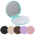 Round Compact Cosmetic Mirror- 7PCS Chocolate Cookies Pocket Makeup Mirror Mini Round Hand Mirror with Comb for Purses and Travel