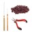 Orgrimmar Hair Extension Tool Kit Hair Extension Remove Pliers Pulling Hook 500 PCS Micro Silicone Rings Bead Device Tool Kits for Professional Hair Styling Tools Accessory (Wine Red)