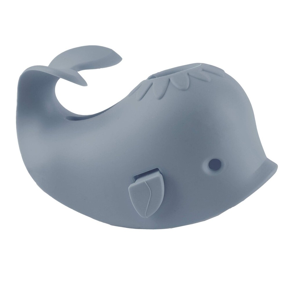 Bath Spout Cover for Bathtub - Protects Baby from Bumping Head During Bathing Time Baby Faucet Cover Universal Faucet Protective Cover Whale DesignGrey)