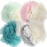 Urieo Shower Bath Sponge Loofahs Colorful Large Mesh Pouf Scrubber Exfoliator Shower Ball for Women and Men(Pack of 4)