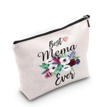 TSOTMO Mema Gift from Grandchildren Best Mema Ever Gift Grandma Makeup Bag Mother\'s Day Gift (Mema)