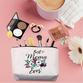 TSOTMO Mema Gift from Grandchildren Best Mema Ever Gift Grandma Makeup Bag Mother\'s Day Gift (Mema) TSOTMO Mema Gift from Grandchildren Best Mema Ever Gift Grandma Makeup Bag Mother\'s Day Gift (Mema)